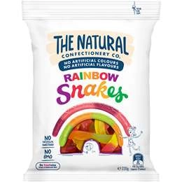 The Natural Confectionery Co. Rainbow Snakes  220g