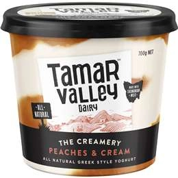 Tamar Valley Dairy Yoghurt Peach & Cream  700g