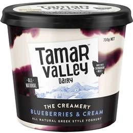 Tamar Valley Dairy Yoghurt Blueberry & Cream 700g