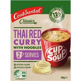 Continental Cup A Soup Asian Thai Red Curry 30g X 2 Pack