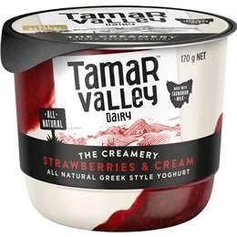 Tamar Valley Dairy Yoghurt Strawberry & Cream 170g