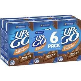 Sanitarium Up&go Liquid Breakfast Choc Ice 6 Pack