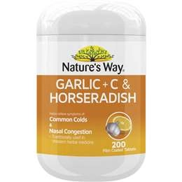 Nature's Way Immunity Defense Garlic & Horseradish Immune Support 200 Pack