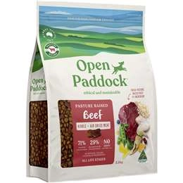 Open Paddock Beef Kibble & Air Dried Meat Dog Food 2.5kg