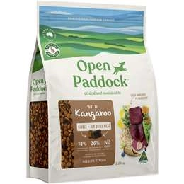 Open Paddock Wild Kangaroo Kibble & Air Dried Meat Dog Food 2.25kg