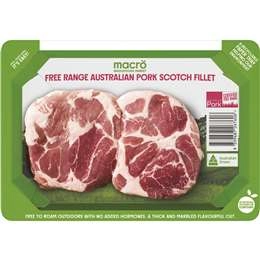 Macro Free Range Pork Scotch Fillet Steak 300g