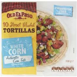 Old El Paso Street Market White Corn Tortilla Taco Wraps 10 Pack