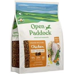 Open Paddock Chicken Kibble & Air Dried Meat Dog Food 2.5kg