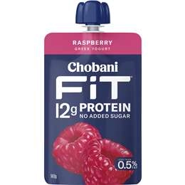 Chobani Fit High Protein Greek Yogurt Pouch Raspberry 140g