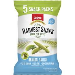 Calbee Harvest Snaps Pea Original Salted Multipack Baked Crisps 5 Pack