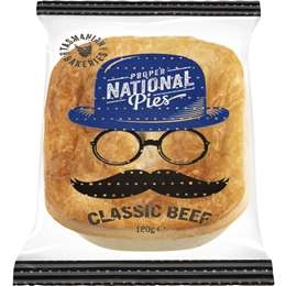 National Pies Classic Beef Pie Single  180g