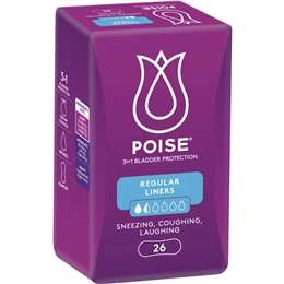 Poise Liners For Bladder Leaks Regular 26 Pack