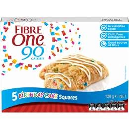 Fibre One 90 Calorie Birthday Cake Bars  5 Pack