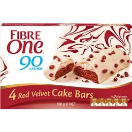 Fibre One 90 Calorie Red Velvet Cake Bars 4 Pack