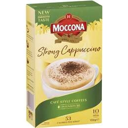 Moccona Coffee Sachets Strong Cappuccino 10 Pack