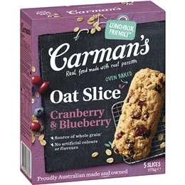 Carman's Oat Slices Cranberry & Blueberry 5 Pack