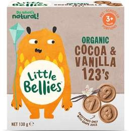 Little Bellies Organic Cocoa & Vanilla 123's  130g