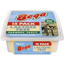 Bega Lactose Free Cheese Slices  250g