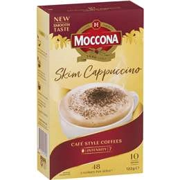 Moccona Coffee Sachets Skim Cappuccino 10 Pack