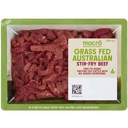 Macro Grass Fed Australian Stir-fry Beef 500g