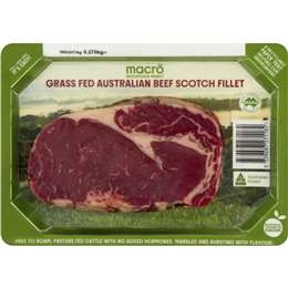 Macro Grass Fed Australian Beef Scotch Fillet 270g