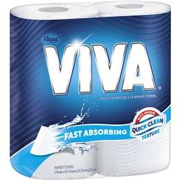 Viva Paper Towels 120 Sheets 2 Pack