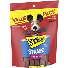 Schmackos Strapz With Liver Dog Treats 500g