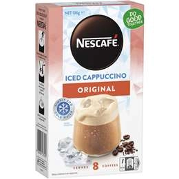 Nescafe Iced Cappuccino Original Coffee Sachets 8 Pack