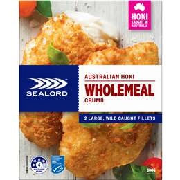 Sealord Australian Hoki Wholemeal Crumb Wild Caught Fillets 300g