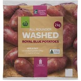 Woolworths Blue Washed Potato  2kg Bag