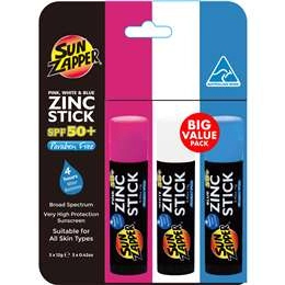 Sun Zapper Spf50 Mixed Sunscreen Pack Assorted 12g X3 Pack