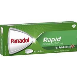 Panadol Rapid For Fast Pain Relief With Paracetamol 500mg 20 Pack