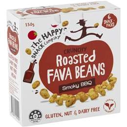 The Happy Snack Company Roasted Fava Beans Smoky Bbq 6 Pack