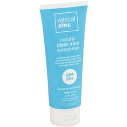 Ethical Zinc Spf 50+ Natural Clear Zinc Sunscreen 100g