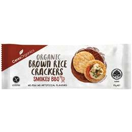 Ceres Organics Organic Brown Rice Crackers Smokey Bbq 115g