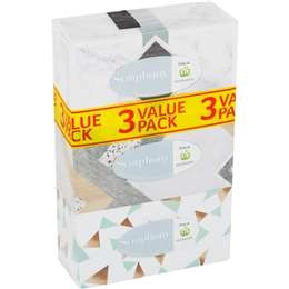 Symphony Facial Tissues White 228ss 3 Pack