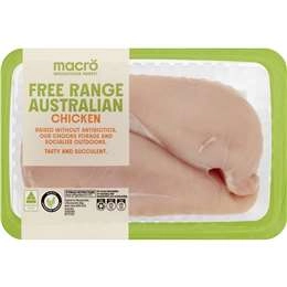 Macro Chicken Breast Fillets Free Range 500g - 600g