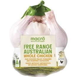 Macro Whole Chicken Free Range 1.15kg - 2.25kg