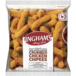 Ingham's Frozen Crumbed Chicken Chipees  1kg