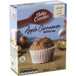 Betty Crocker Apple & Cinnamon Low Fat Muffin Mix 500g