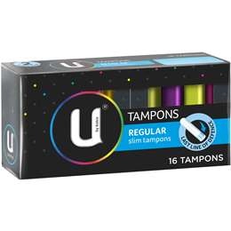 U By Kotex Tampons Regular Regular 16 Pack