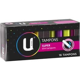 U By Kotex Tampons Super Super 16 Pack