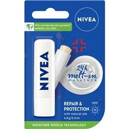 Nivea Lip Repair & Protect Lip Balm For Dry Lips & Cracked Lips 4.8g