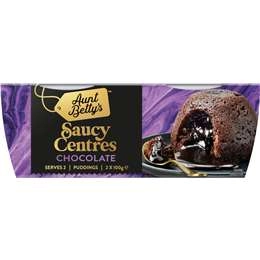 Aunt Betty's Saucy Centres Chocolate Puddings 2 Pack