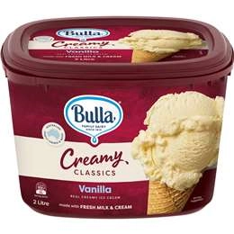 Bulla Creamy Classics Ice Cream Vanilla 2l