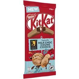 Kitkat Byron Bay Choc Chunk Cookie Milk Chocolate Block 170g