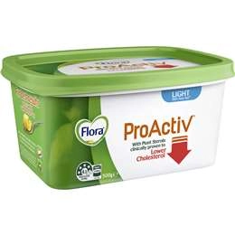 Flora Proactiv Cholesterol Lowering Margarine Spread Light 500g