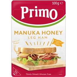 Primo Manuka Honey Sliced Leg Ham  100g