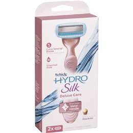 Schick Hydro Silk Deluxe Care Razor With 2 Cartridge Set Each