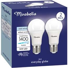 Mirabella Gls Es 14w1400l 4000k Cw  2 Pack